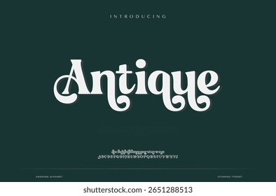 Logotipo de fonte de luxo mínimo antigo. Tipografia beleza moda elegante minimalista serif italic fontes decorativo casamento vintage retro logos. ilustração vetorial