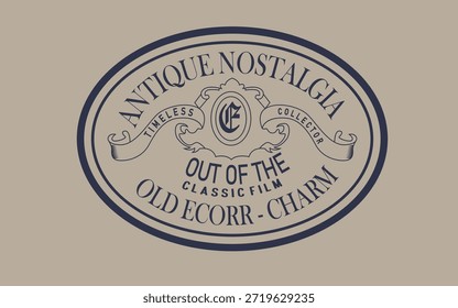 Antike Nostalgie alten Echo Charme Logo-Design