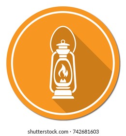 Antique Old Kerosene Lamp isolated. Retro design. Vector illustration.

