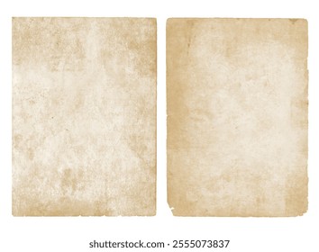 Antique old worn paper background textures, vintage dirty stained parchment