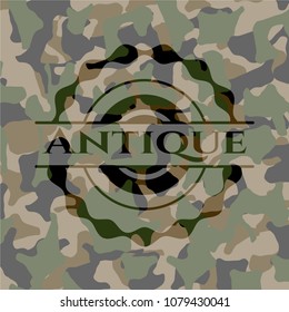 Antique on camo texture