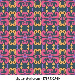 Antique oriental seamless pattern illustration