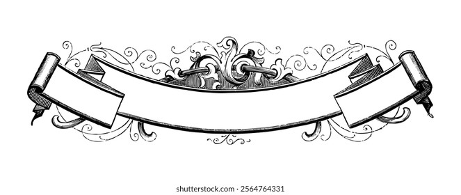 Antique Ornaments and Scroll Vectors on Black Colour