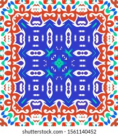 Antique ornate tiles talavera mexico. Set of vector seamless patterns. Stylish design. Red ethnic backgrounds for T-shirts, scrapbooking, linens, smartphone cases or bags.
