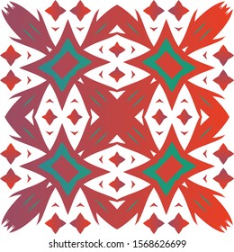 Antique ornate tiles talavera mexico. Fashionable design. Vector seamless pattern concept. Red ethnic background for T-shirts, scrapbooking, linens, smartphone cases or bags.