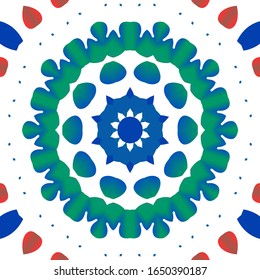 Antique ornate tiles talavera mexico. Set of vector seamless patterns. Stylish design. Red ethnic backgrounds for T-shirts, scrapbooking, linens, smartphone cases or bags.