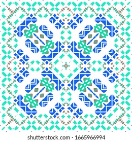 Antique ornate tiles talavera mexico. Set of vector seamless patterns. Stylish design. Red ethnic backgrounds for T-shirts, scrapbooking, linens, smartphone cases or bags.
