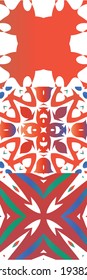 Antique ornate tiles talavera mexico. Collection of vector seamless patterns. Modern design. Red ethnic backgrounds for T-shirts, scrapbooking, linens, smartphone cases or bags.