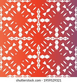 Antique ornate tiles talavera mexico. Vector seamless pattern template. Colored design. Red ethnic background for T-shirts, scrapbooking, linens, smartphone cases or bags.