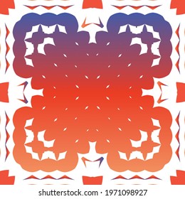 Antique ornate tiles talavera mexico. Fashionable design. Vector seamless pattern template. Red ethnic background for T-shirts, scrapbooking, linens, smartphone cases or bags.