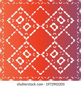 Antique ornate tiles talavera mexico. Vector seamless pattern template. Colored design. Red ethnic background for T-shirts, scrapbooking, linens, smartphone cases or bags.