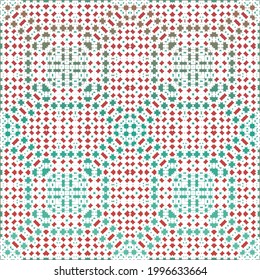 Antique ornate tiles talavera mexico. Vector seamless pattern arabesque. Bathroom design. Red ethnic background for T-shirts, scrapbooking, linens, smartphone cases or bags.
