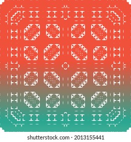 Antique ornate tiles talavera mexico. Vector seamless pattern frame. Universal design. Red ethnic background for T-shirts, scrapbooking, linens, smartphone cases or bags.