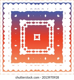 Antique ornate tiles talavera mexico. Fashionable design. Vector seamless pattern template. Red ethnic background for T-shirts, scrapbooking, linens, smartphone cases or bags.
