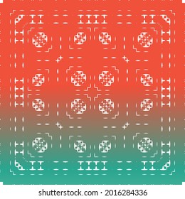 Antique ornate tiles talavera mexico. Vector seamless pattern frame. Universal design. Red ethnic background for T-shirts, scrapbooking, linens, smartphone cases or bags.