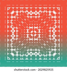 Antique ornate tiles talavera mexico. Vector seamless pattern frame. Universal design. Red ethnic background for T-shirts, scrapbooking, linens, smartphone cases or bags.