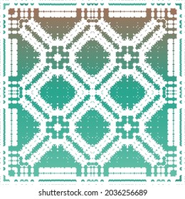 Antique ornate tiles talavera mexico. Vector seamless pattern arabesque. Bathroom design. Red ethnic background for T-shirts, scrapbooking, linens, smartphone cases or bags.