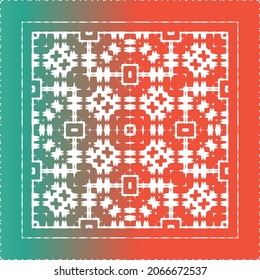 Antique ornate tiles talavera mexico. Vector seamless pattern frame. Universal design. Red ethnic background for T-shirts, scrapbooking, linens, smartphone cases or bags.