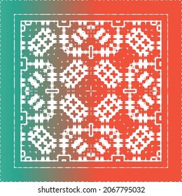 Antique ornate tiles talavera mexico. Vector seamless pattern frame. Universal design. Red ethnic background for T-shirts, scrapbooking, linens, smartphone cases or bags.