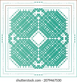 Antique ornate tiles talavera mexico. Vector seamless pattern arabesque. Bathroom design. Red ethnic background for T-shirts, scrapbooking, linens, smartphone cases or bags.