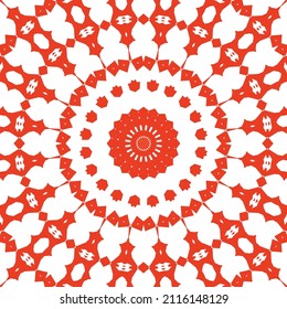 Antique ornate tiles talavera mexico. Vector seamless pattern elements. Colored design. Red ethnic background for T-shirts, scrapbooking, linens, smartphone cases or bags.