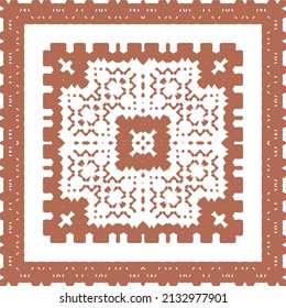 Antique ornate tiles talavera mexico. Vector seamless pattern flyer. Modern design. Red ethnic background for T-shirts, scrapbooking, linens, smartphone cases or bags.