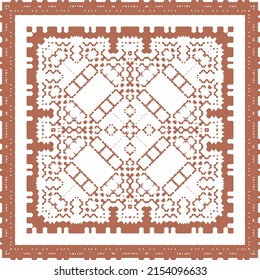 Antique ornate tiles talavera mexico. Vector seamless pattern flyer. Modern design. Red ethnic background for T-shirts, scrapbooking, linens, smartphone cases or bags.