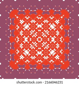 Antique ornate tiles talavera mexico. Minimal design. Vector seamless pattern watercolor. Red ethnic background for T-shirts, scrapbooking, linens, smartphone cases or bags.