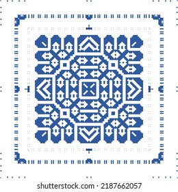 Antique ornate tiles talavera mexico. Vector seamless pattern elements. Bathroom design. Red ethnic background for T-shirts, scrapbooking, linens, smartphone cases or bags.