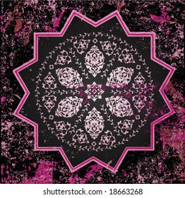 Antique ottoman grungy wallpaper vector tile design