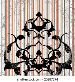 Antique ottoman grungy wallpaper vector tile design