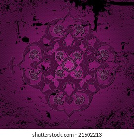Antique ottoman grungy wallpaper vector tile design