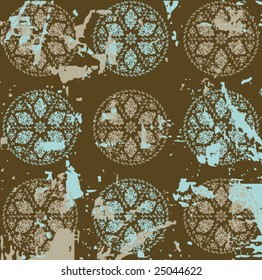 Antique ottoman grungy wallpaper vector tile design