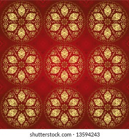 Antique ottoman seamless wallpaper vector design