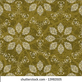 Antique ottoman seamless wallpaper vector design