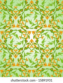 Antique ottoman seamless wallpaper vector design