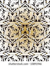 Antique ottoman seamless wallpaper vector design
