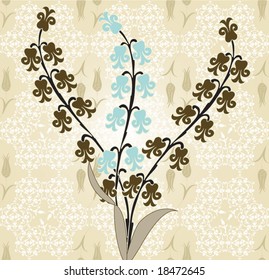 Antique ottoman seamless wallpaper vector design