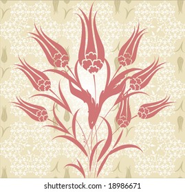 Antique ottoman seamless wallpaper vector design