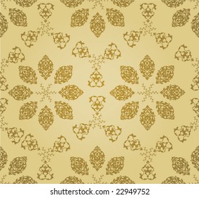 Antique ottoman seamless wallpaper vector design