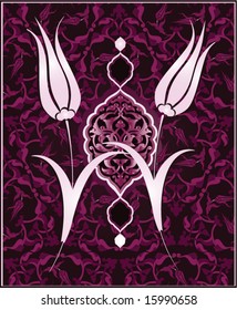 Antique ottoman turkish seamless vector tile design