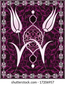 Antique ottoman turkish seamless vector tile design