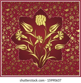 Antique ottoman turkish vector tile design