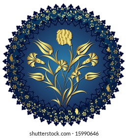 Antique ottoman turkish vector tile design