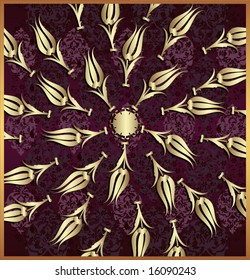 Antique ottoman turkish vector tile design