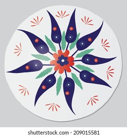 Antique ottoman Turkish vector tile design 