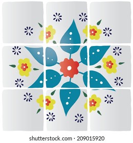 Antique ottoman Turkish vector tile design 