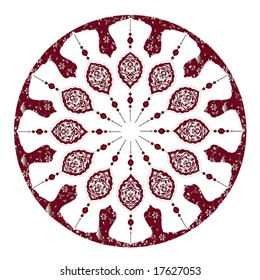 Antique ottoman wallpaper vector design