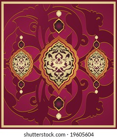 Antique ottoman wallpaper vector design