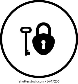 antique padlock symbol